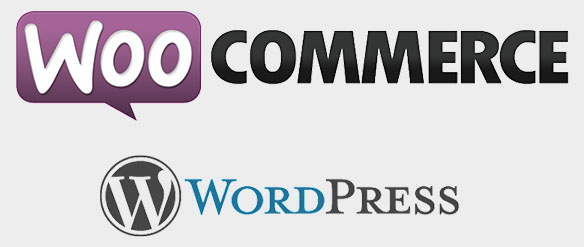 WooCommerce and WordPress logos representing e-commerce website development platforms for building professional online shops